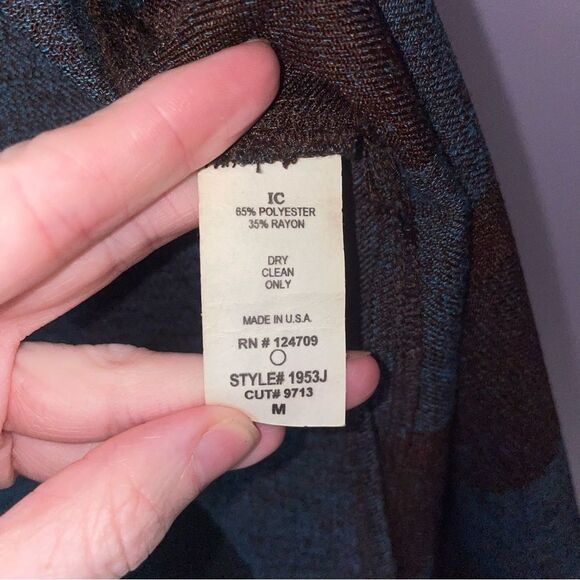 IC Connie K Size M Striped Kimono Longline Cardigan Lagenlook Artsy - Picture 5 of 8